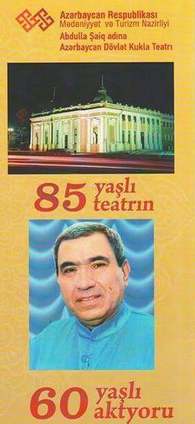 Kuklaçı aktyorun yubileyi keçiriləcək