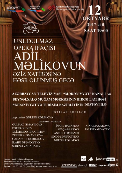 Unudulmaz opera ifaçısının xatirəsi anılacaq