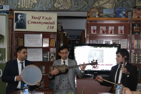 Yusif Vəzir Çəmənzəminlinin 130 illiyi qeyd edilib Yusif Vəzir Çəmənzəminlinin 130 illiyi qeyd edilib