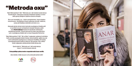 “Metroda oxu” adlı sosial-aksiya keçirilir - Təki kitab oxunsun