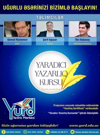 Bakıda yazıçılıq kursu fəaliyyətə başlayır