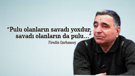 Firudin Qurbansoy: «İçkili adamlar nə yaza bilər ki?» – Müsahibə Firudin Qurbansoy: «İçkili adamlar nə yaza bilər ki?» – Müsahibə