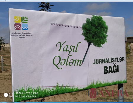 Media nümayəndələri bağ saldılar - "Yaşıl qələm"
