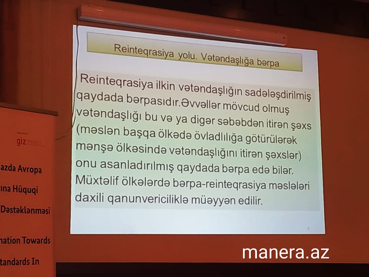 GİZ jurnalistlər üçün Vətəndaşlıq və Miqrasiya mövzusunda seminar keçirir GİZ jurnalistlər üçün Vətəndaşlıq və Miqrasiya mövzusunda seminar keçirir