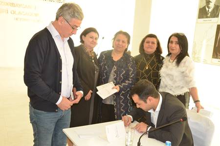 Sumqayıtda Emin Piri və Ulucay Akiflə görüş - Fotolar