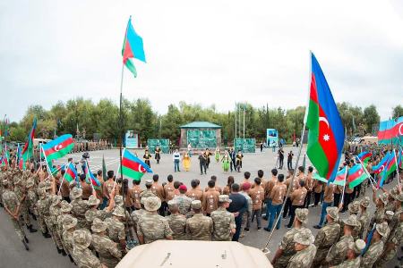 "Hərbiyyə -101” hərbi vətənpərvərlik düşərgəsinə start verilib - FOTOLAR
