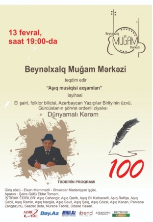 100 yaşlı şairin yubileyi keçiriləcək