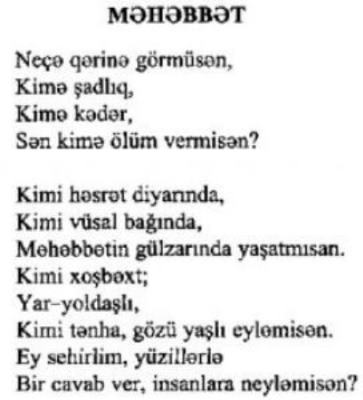 Ürəyimdə bir həsrətin qəmi var - Mirvarid Dilbazinin şeirləri