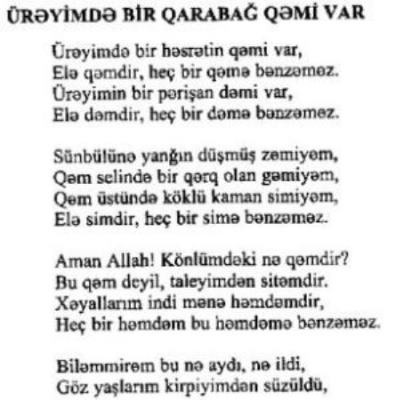 Ürəyimdə bir həsrətin qəmi var - Mirvarid Dilbazinin şeirləri