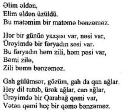 Ürəyimdə bir həsrətin qəmi var - Mirvarid Dilbazinin şeirləri