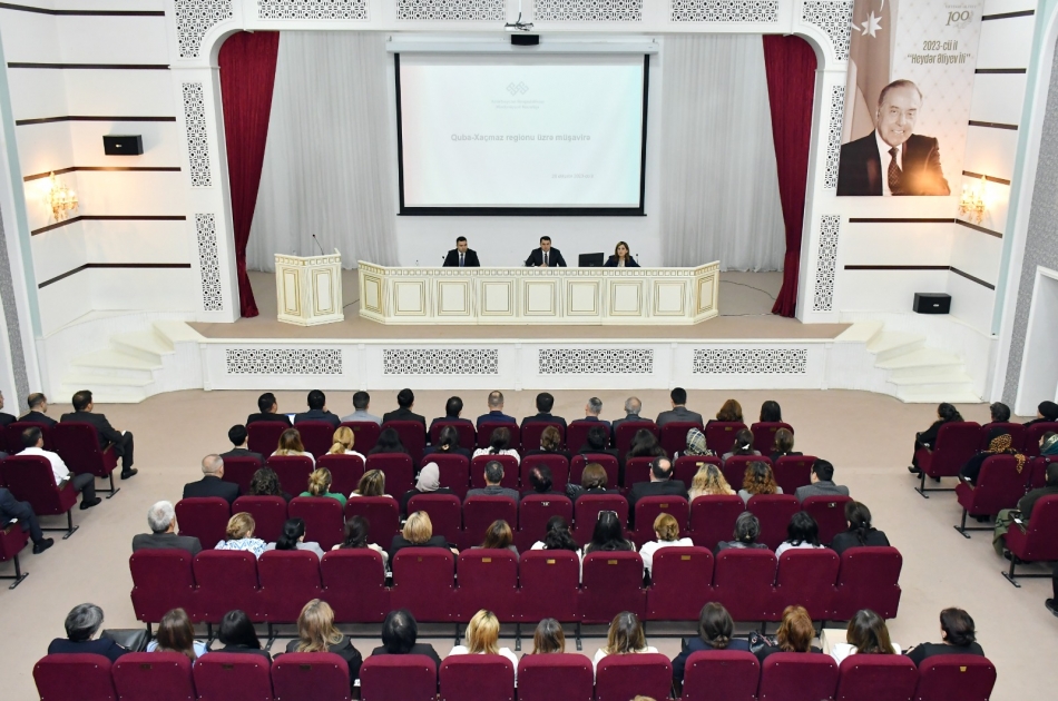 Mədəniyyət naziri Quba-Xaçmaz regionu üzrə müşavirə keçirib - FOTO Mədəniyyət naziri Quba-Xaçmaz regionu üzrə müşavirə keçirib - FOTO