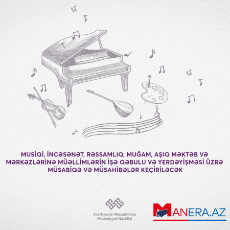 Musiqi və incəsənət məktəblərinə müəllim qəbulu başlayır