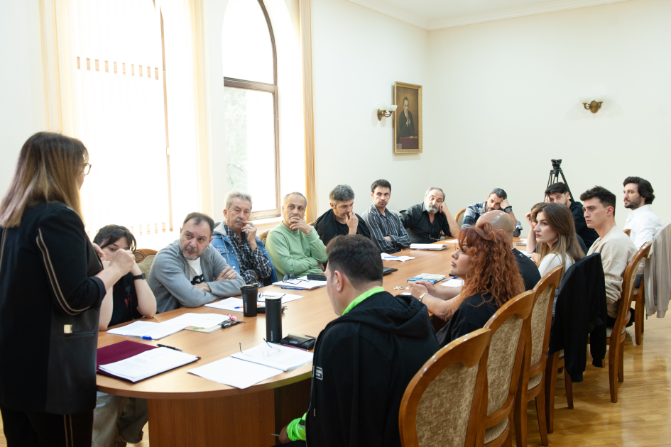 Milli Teatrda yeni səhnə əsərinin məşqlərinə başlanıldı - Fotolar