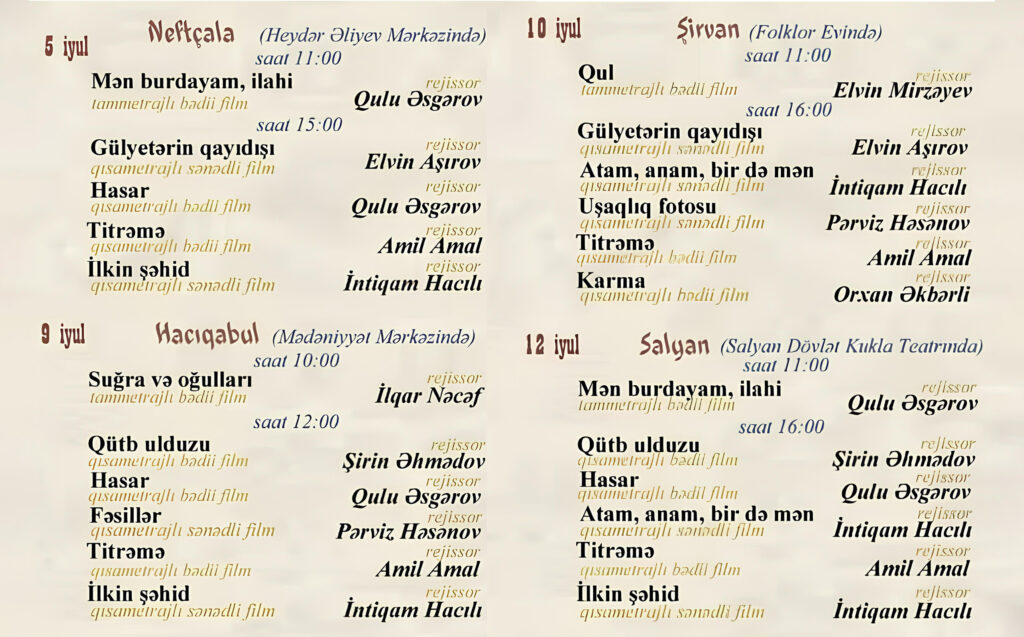 "Şirvanda kino günləri" başlayır