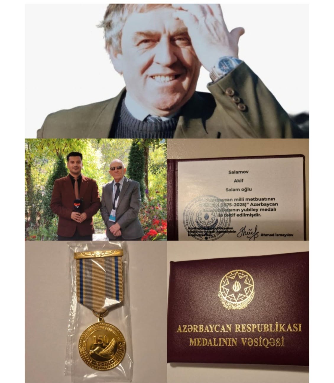 Əməkdar jurnalist Akif Salam təltif edilib