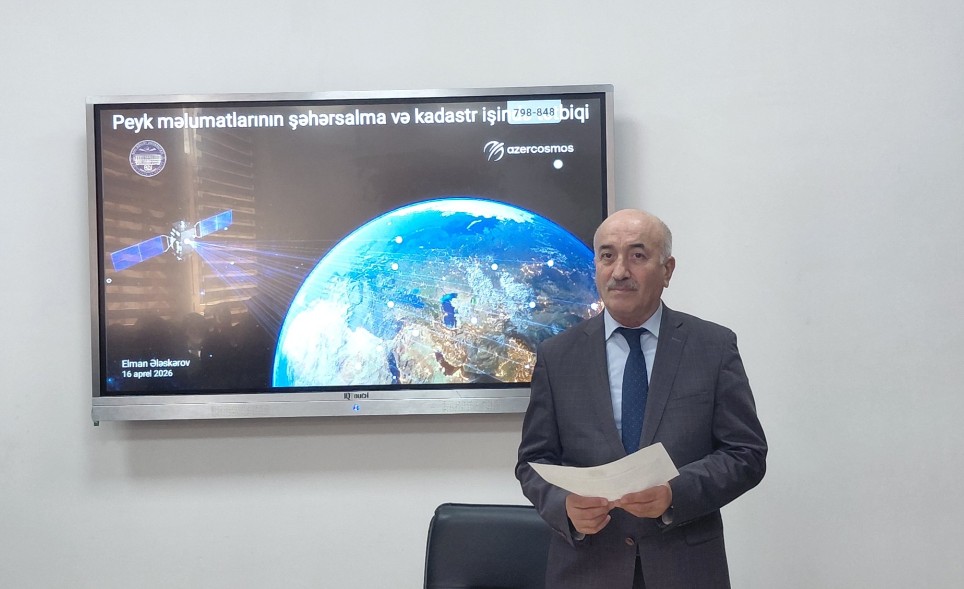 BDU-da ustad dərsi: “Peyk məlumatlarının şəhərsalma və kadastr işində tətbiqi”