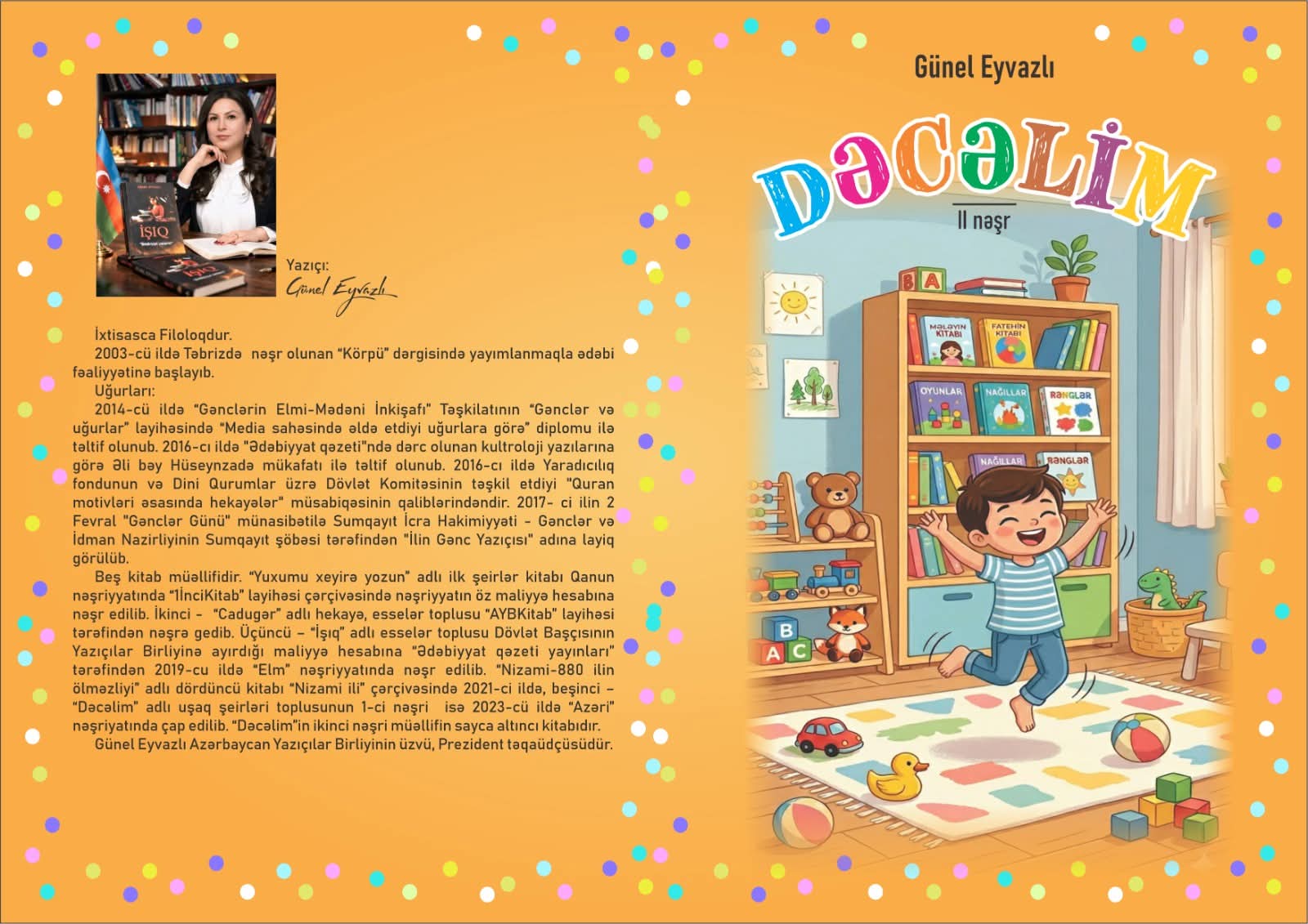 'Dəcəlim” adlı uşaq şeirlər toplusunun ikinci nəşri işıq üzü görüb