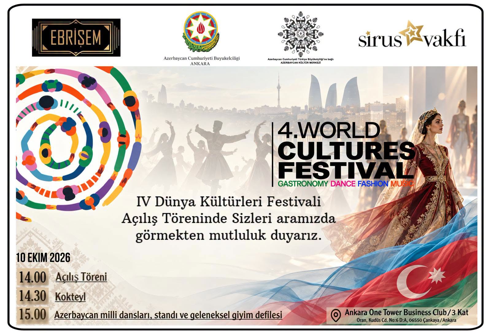 Ankarada IV Dünya Mədəniyyətləri Festivalı keçiriləcək